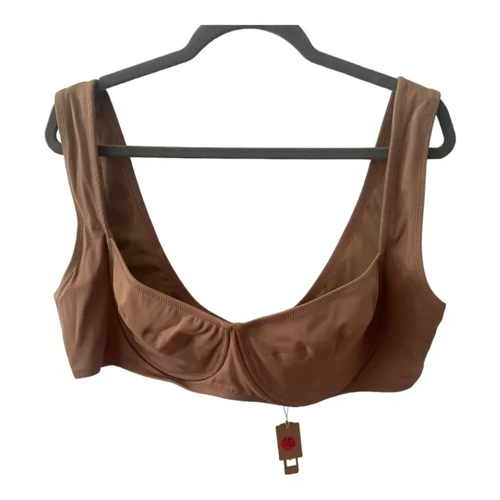 SKIMS Shaping Swim Unlined Underwire Bustier Bikini Top Summer Beach 4X
